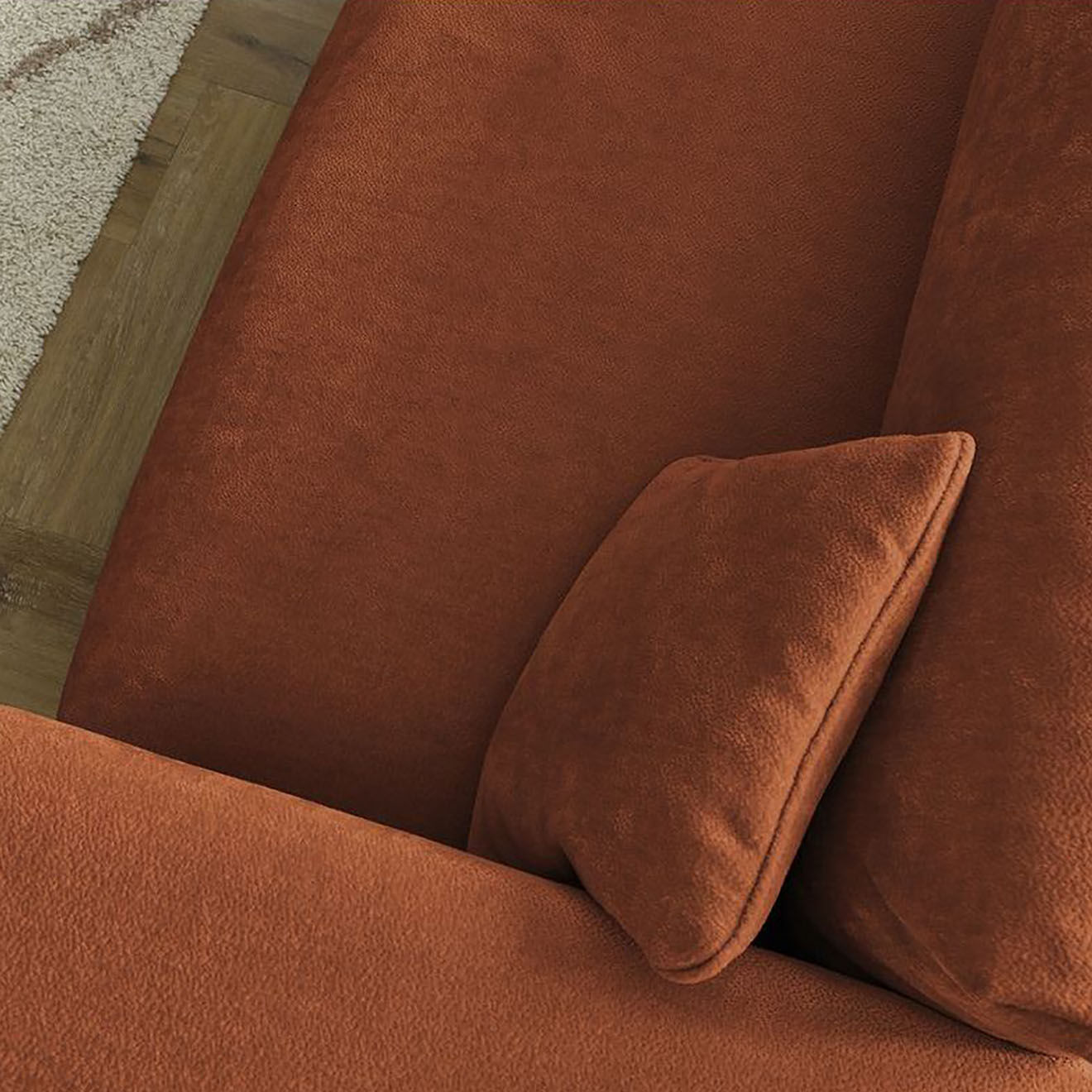 Bobochic Canapé convertible coffre ezechiel rouge - 265x109x82 cm