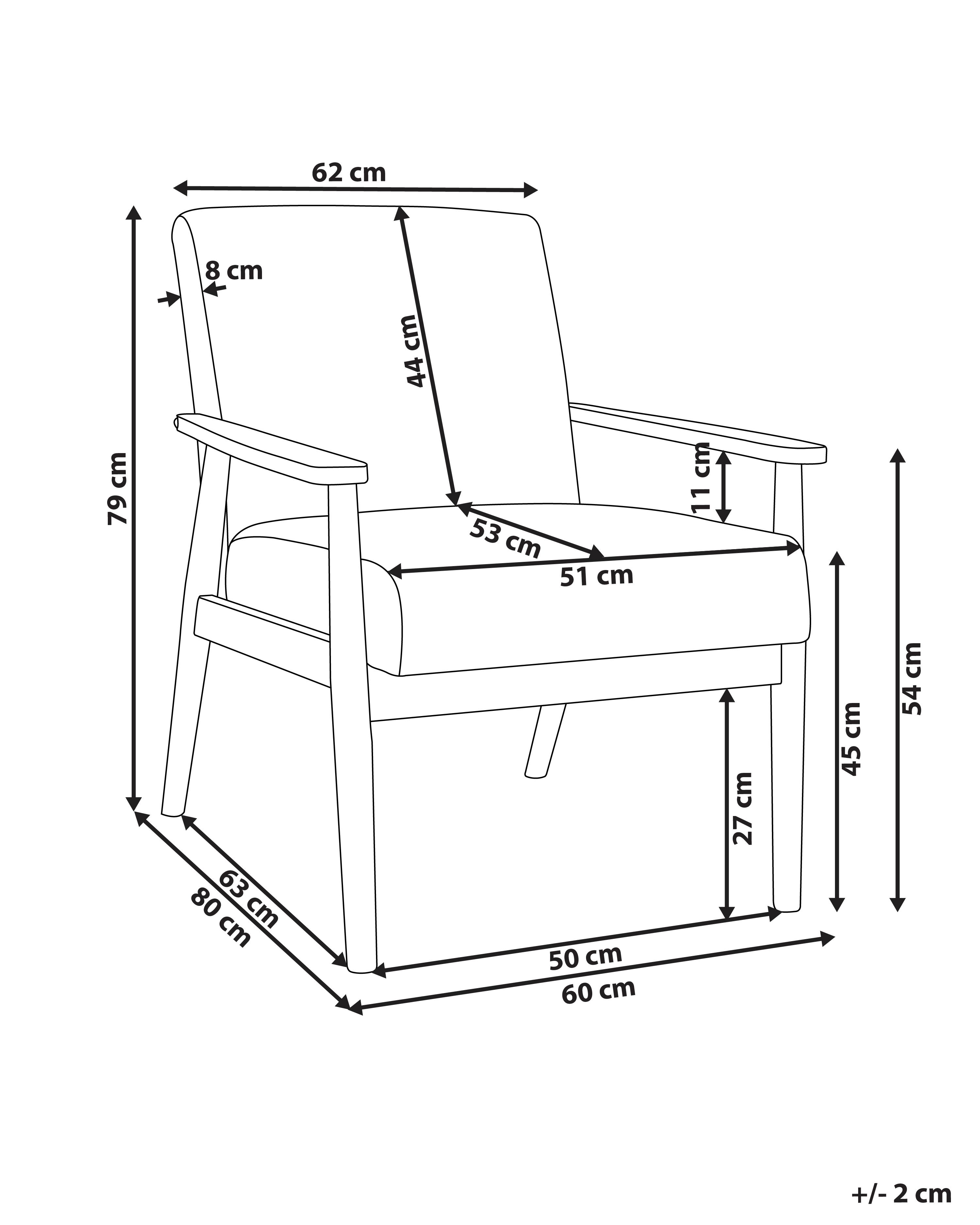 Fauteuil ESRUM Stof Donkerbruin/groen