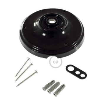Plafondplaat porselein zwart 10,5cm