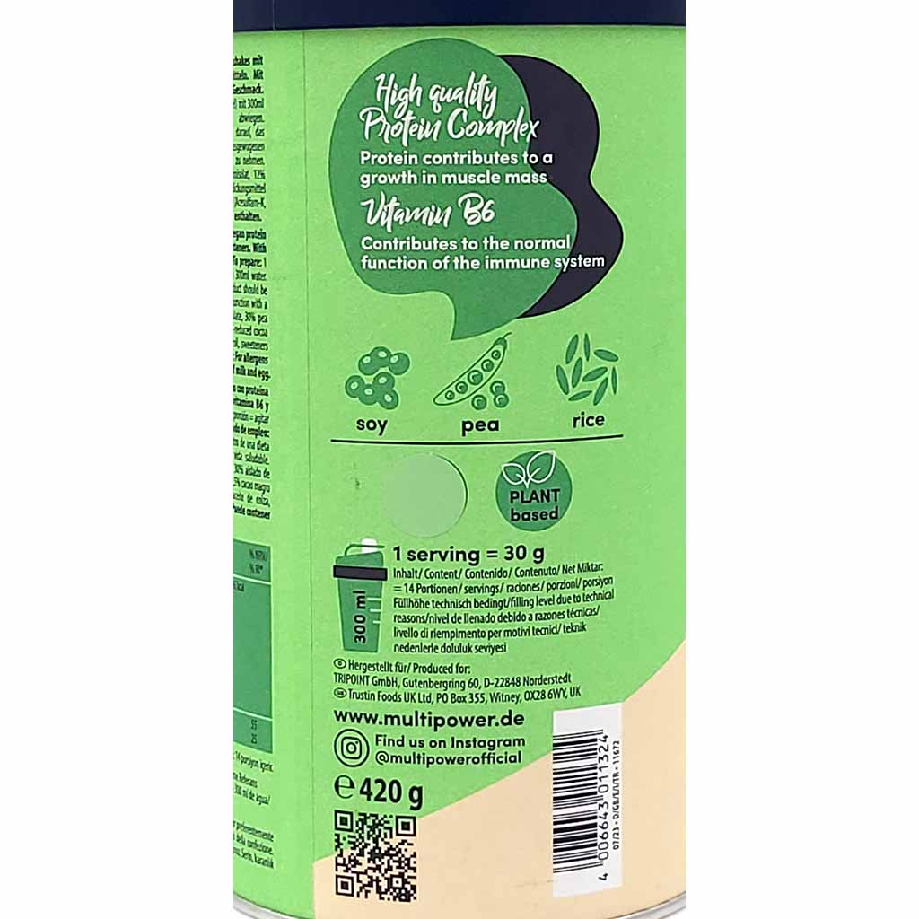Multipower Vegan Protein Shake Cookie Dough 420g MHD:31.1.26