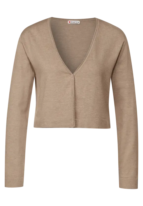 Kurzer Cardigan - bleached sand melange