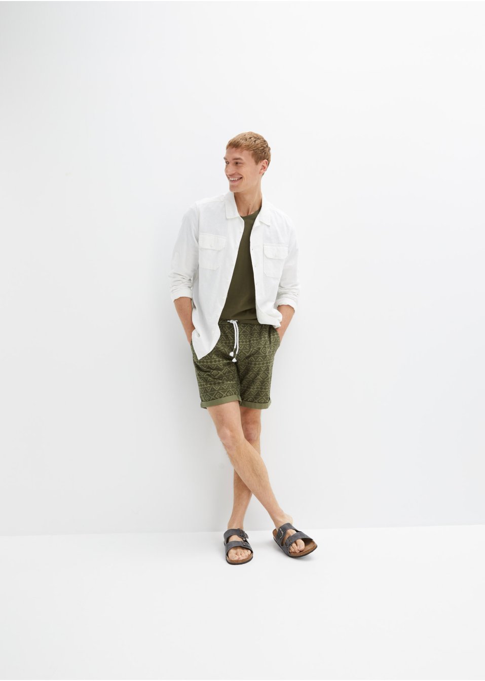 Bermuda à taille extensible, Regular Fit
