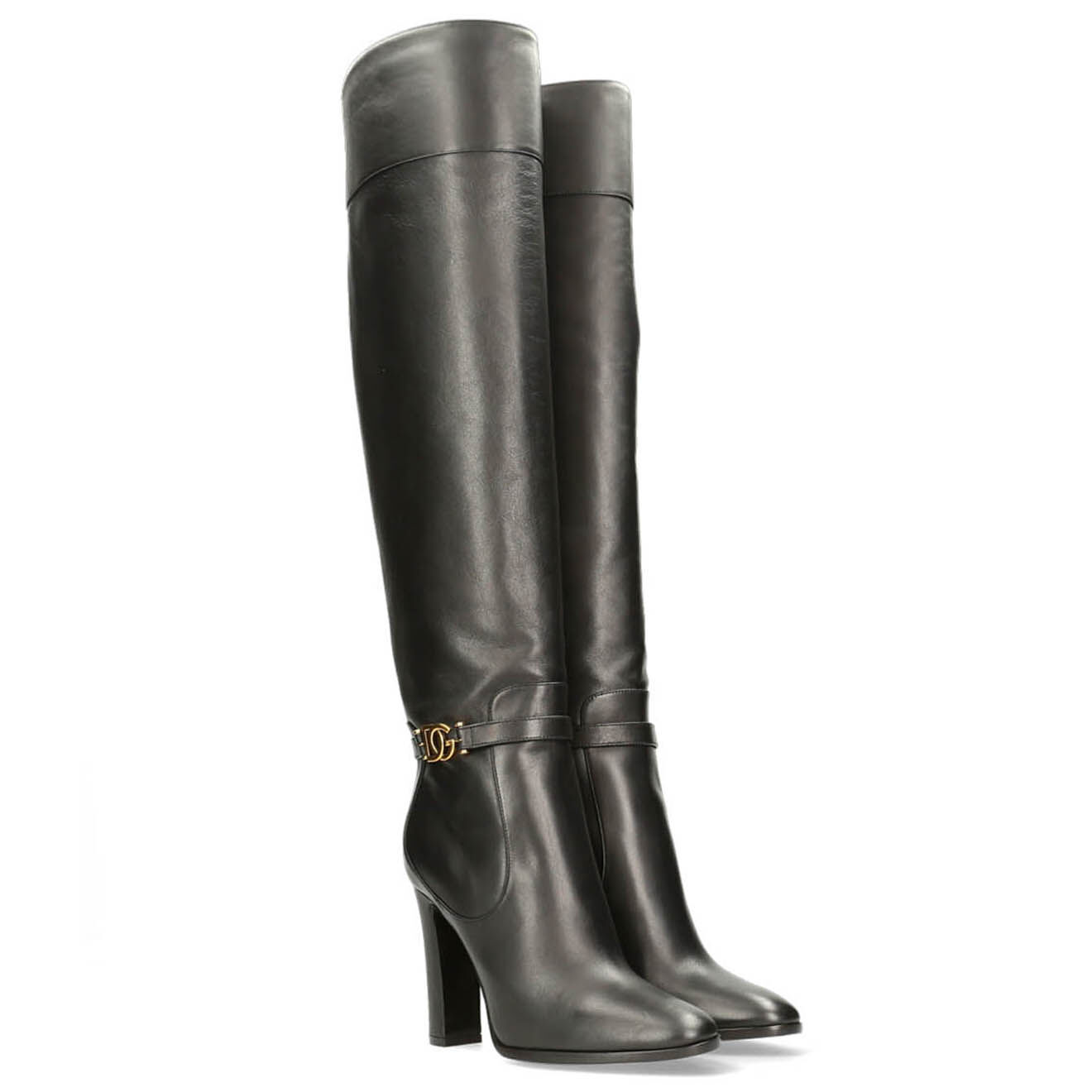 Dolce & Gabbana Bottes en Cuir noires - Talon 10.5 cm