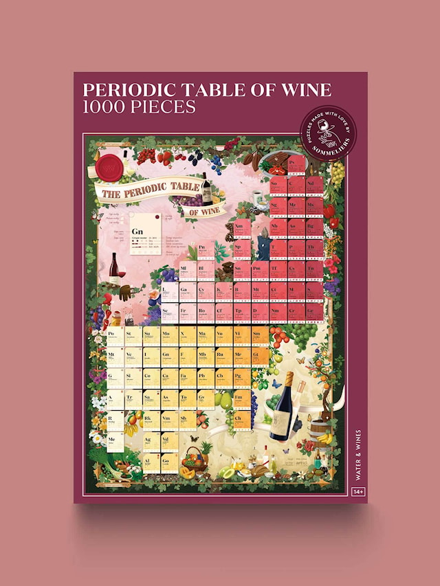 Vinpuslespill - Periodic Table of Wine 1000 brikker, Water & Wines
