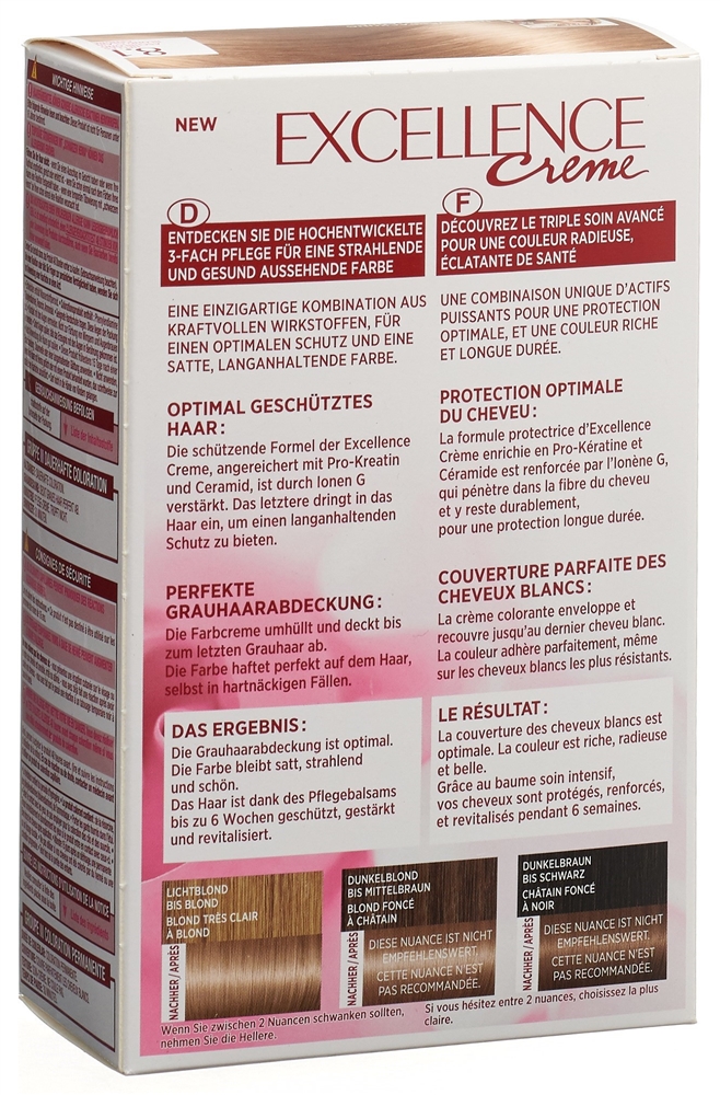 EXCELLENCE Creme Triple Protection<br>1 Stück, Creme, 8.1 helles aschblond