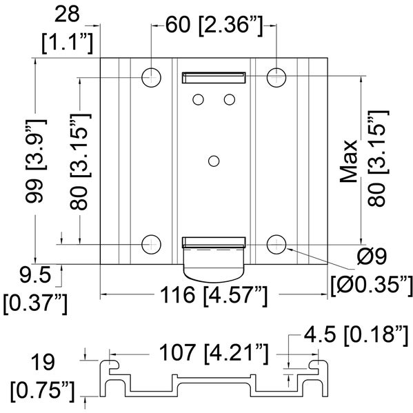 Penn Elcom W0094 wielplaat voor W0985 en W0990