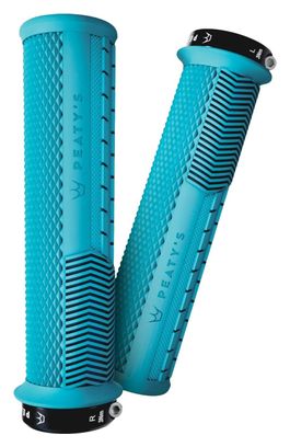Paire de Grips Peaty's Monarch Knurl Bleu Turquoise