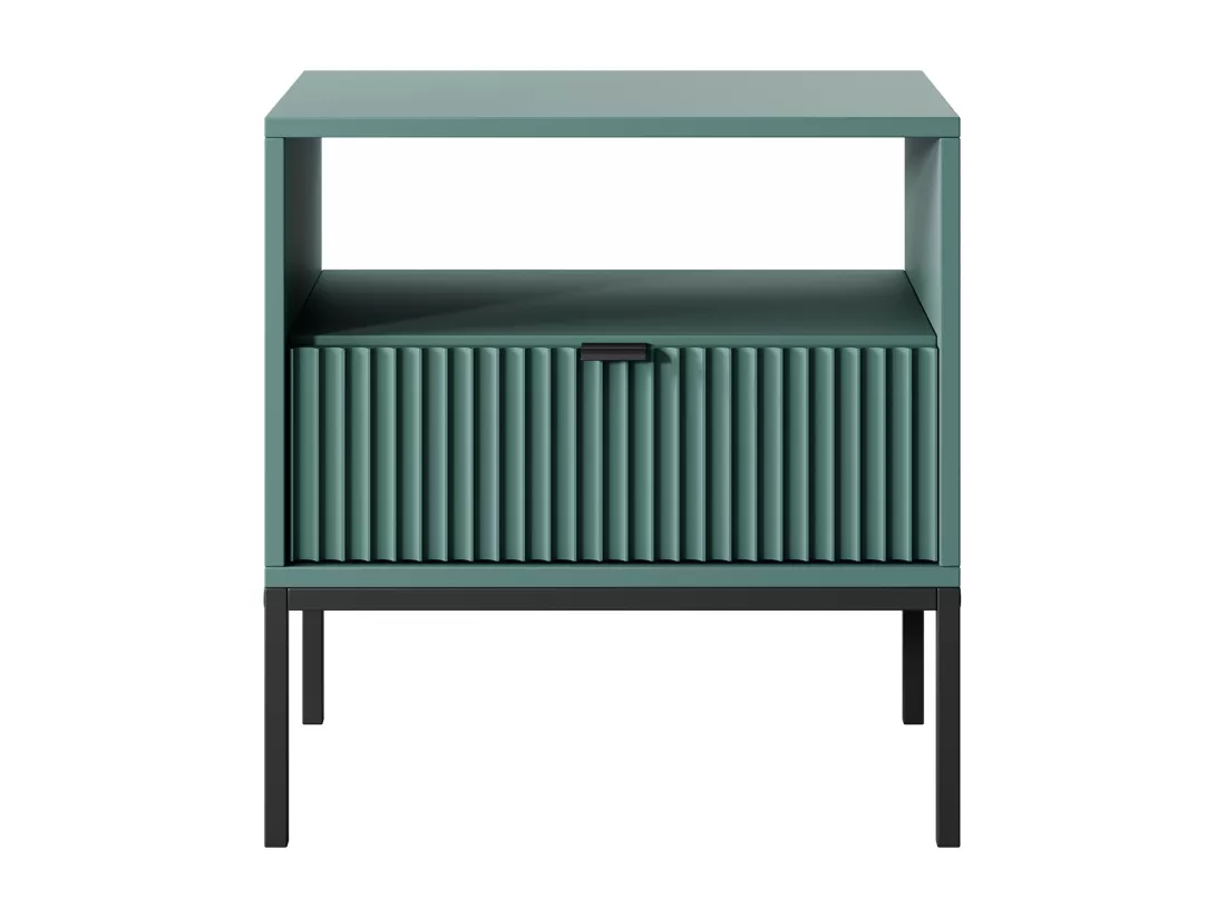 Table de chevet 1 tiroir et 1 niche - Vert émeraude - LIOUBA de Pascal Morabito