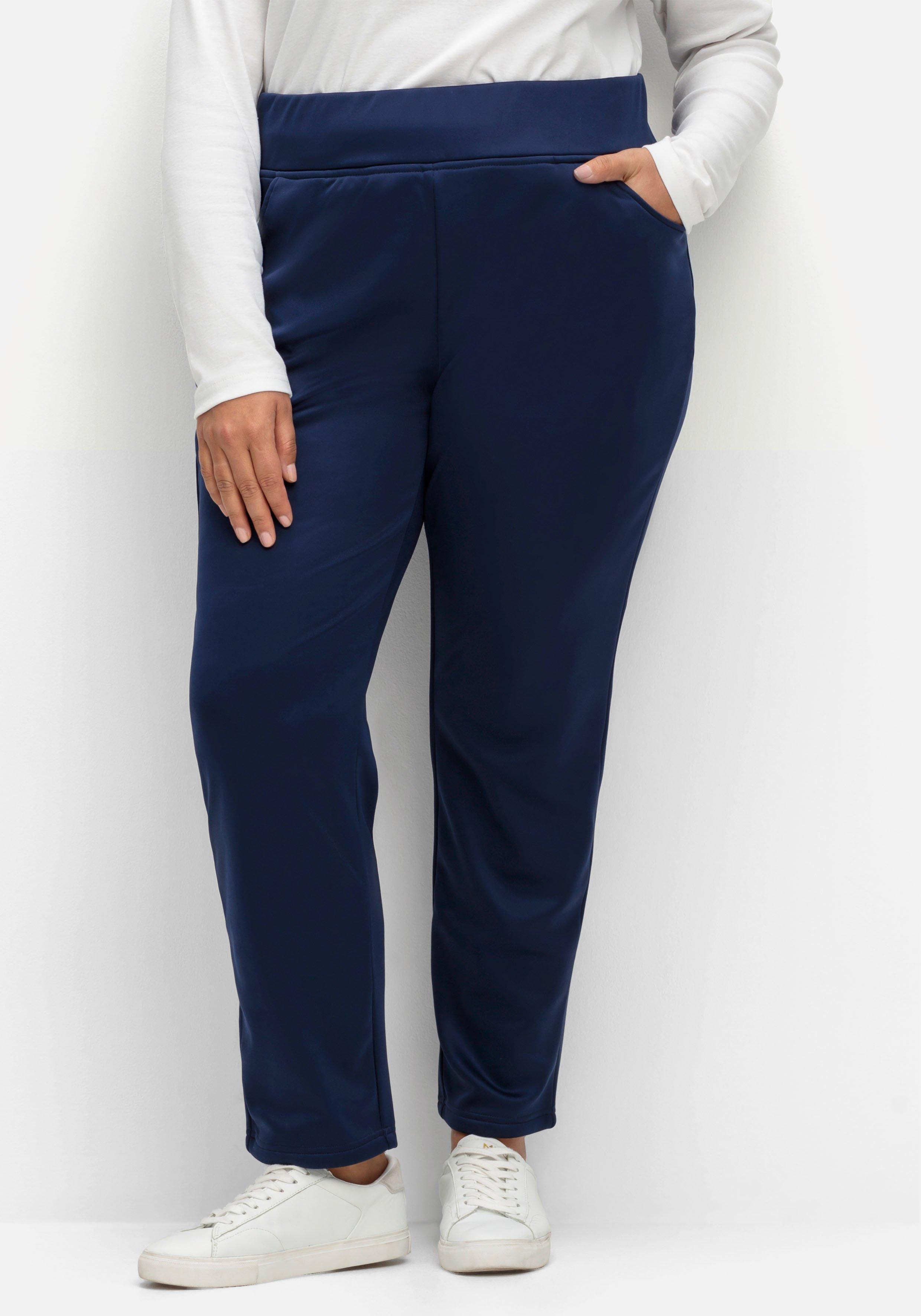 Leicht glänzende Schlupfhose mit Fleece-Innenseite
