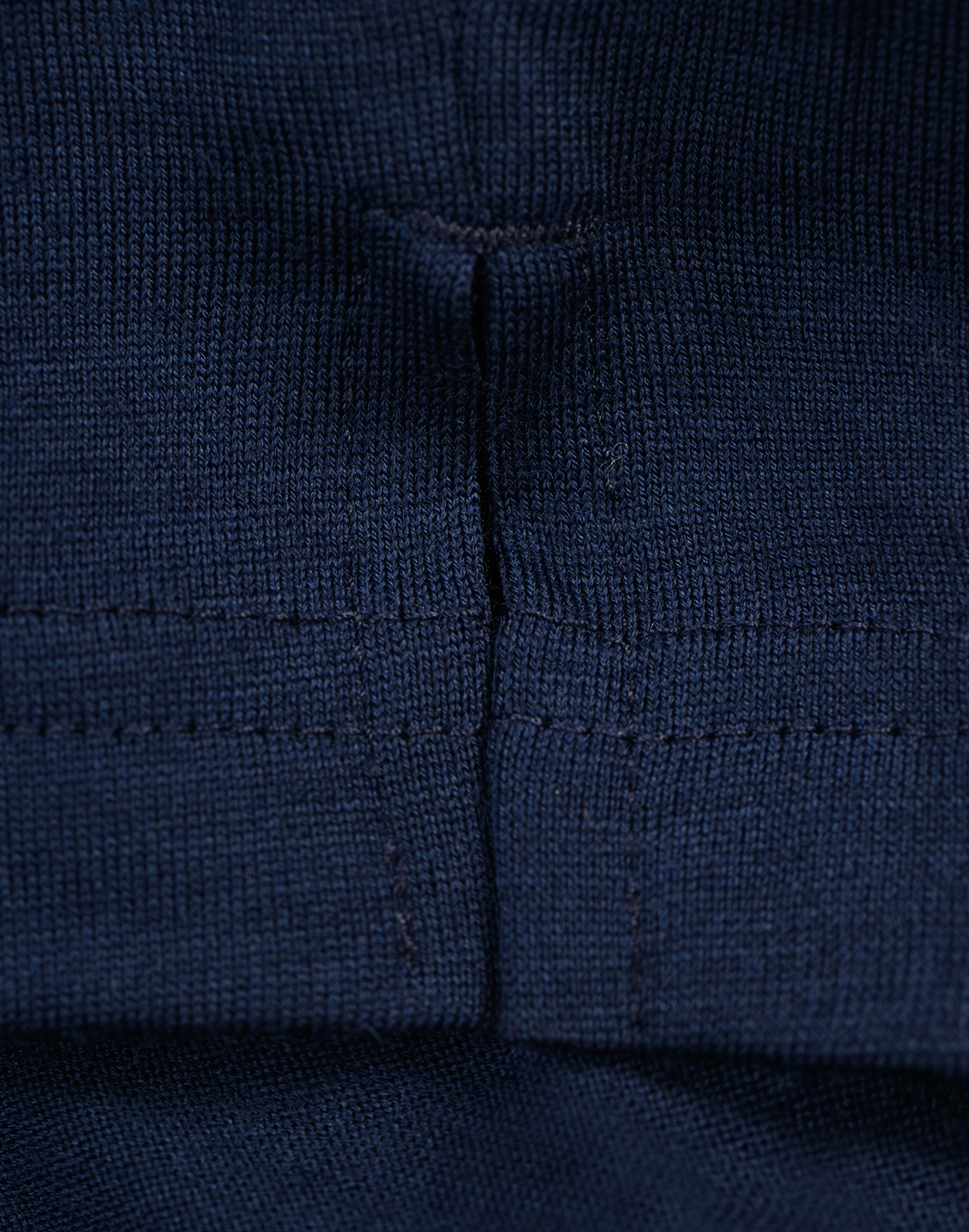 Polo in merinowol voor dames in Marineblauw