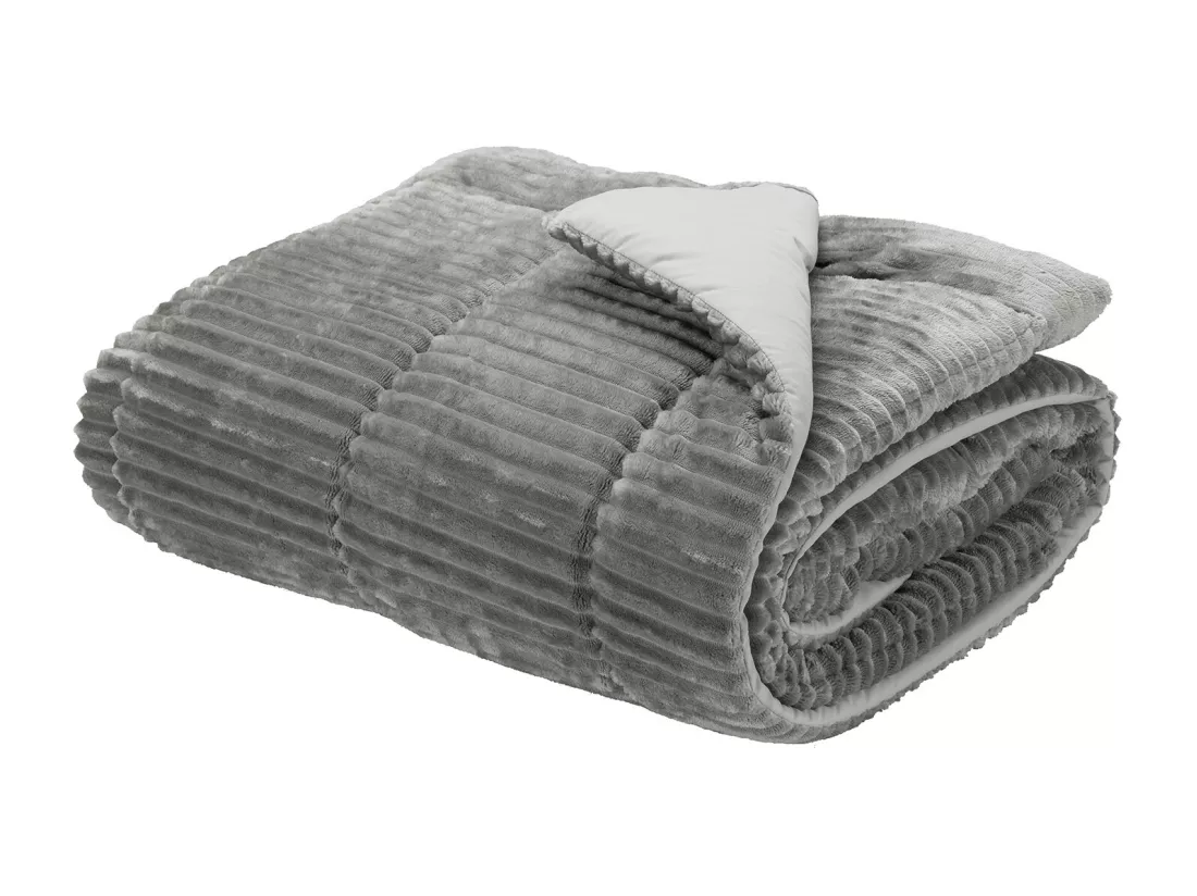 Couette Fibre Velvet 500gr Stripes Gris
