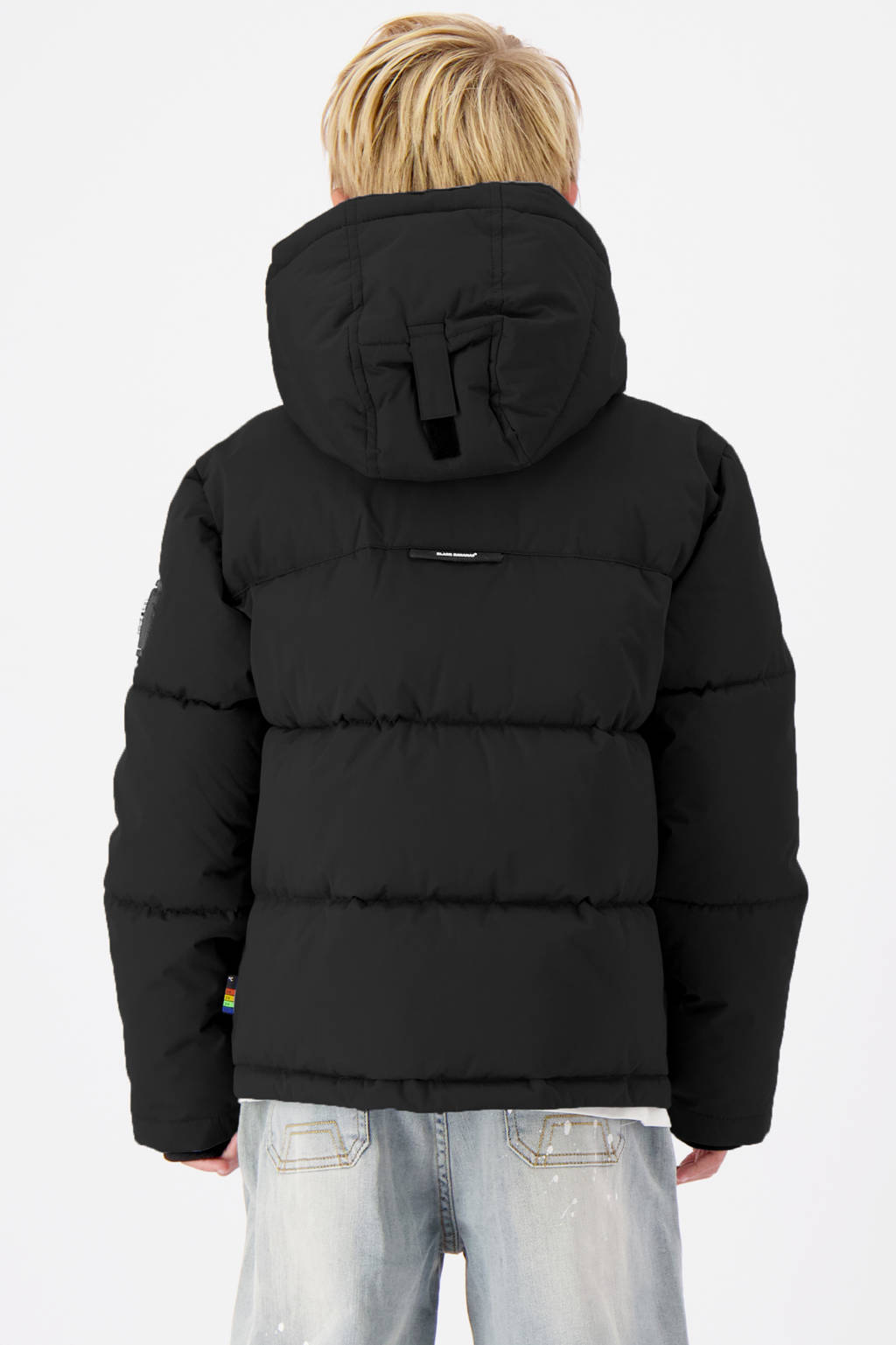 BLACK BANANAS gewatteerde winterjas JR. SONIK PLATE JACKET zwart