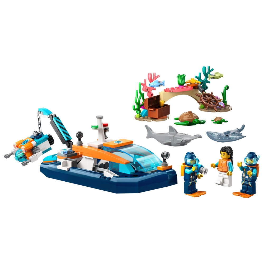LEGO City 60377 Entdecker-Tauchboot-Set mit U-Boot-Spielzeug