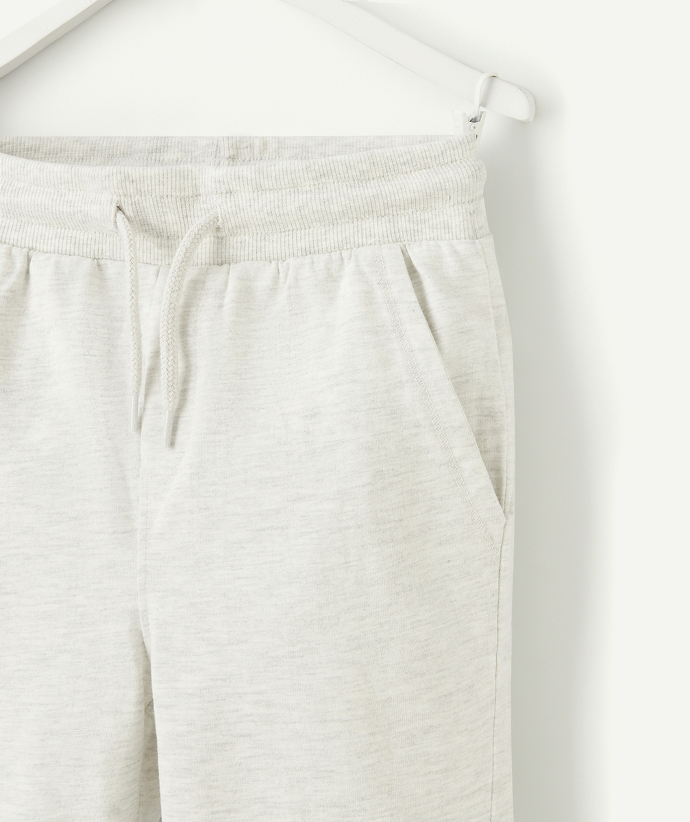 BERMUDA EN COTON GRIS CLAIR GARÇON