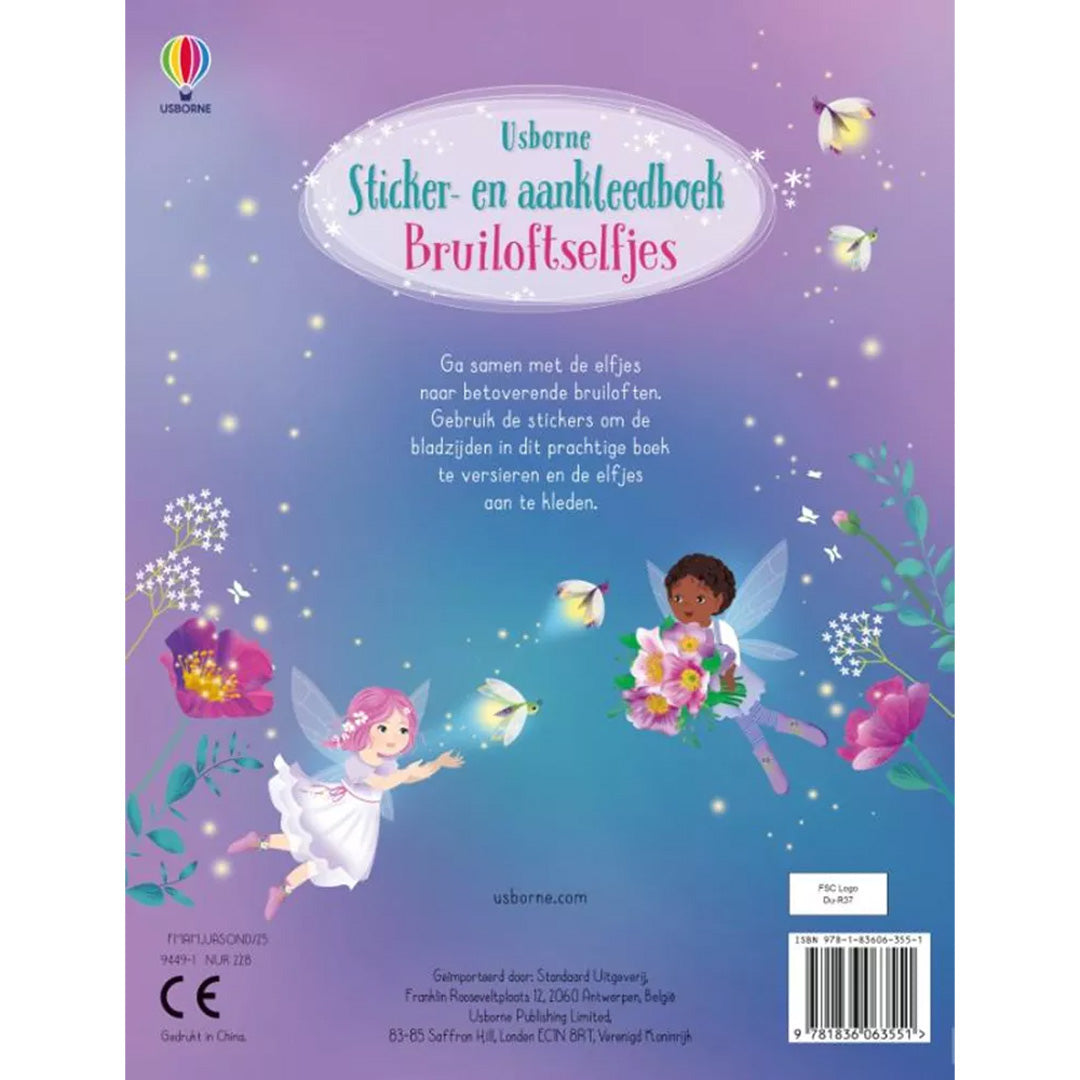 uitgeverij usborne sticker- en aankleedboek bruiloftselfjes