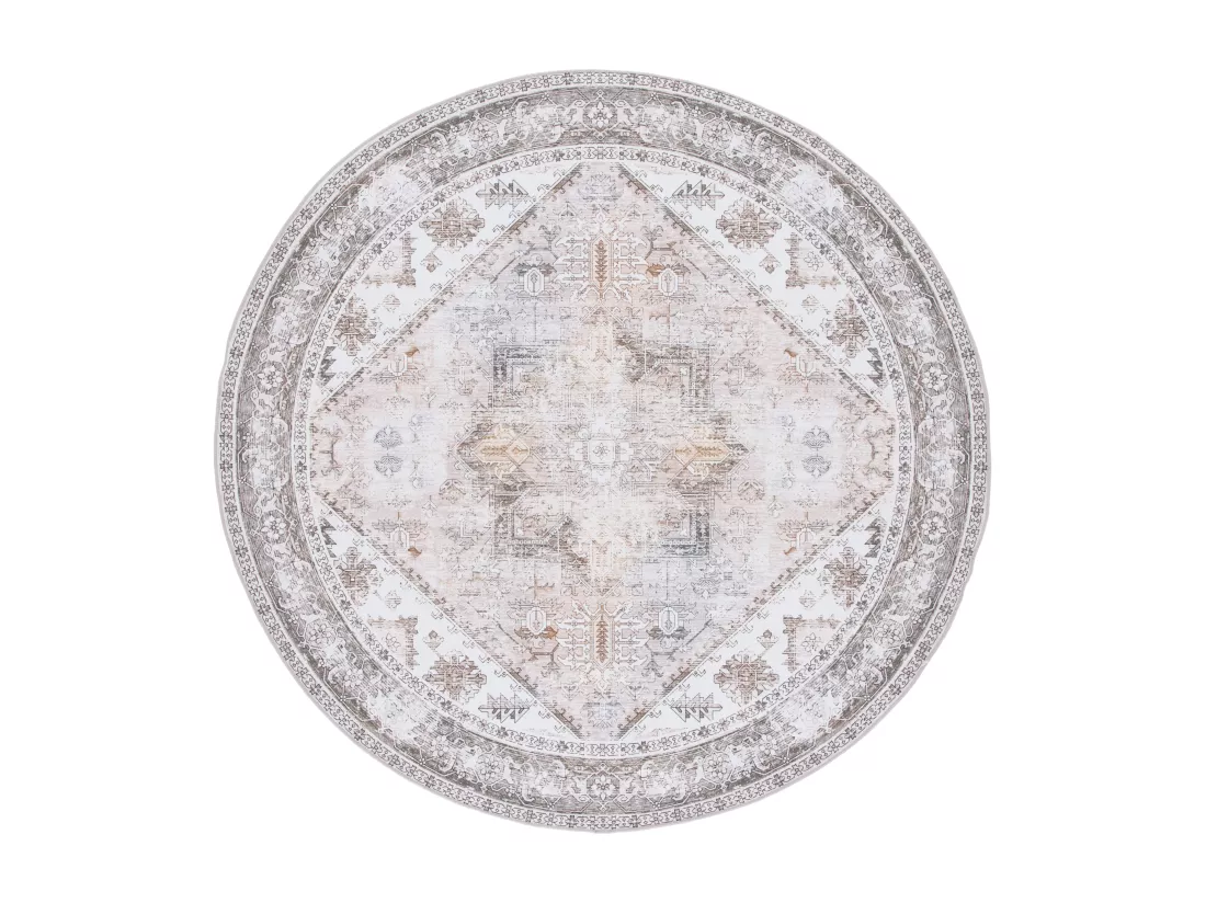 Tapis Beige & Grey 122 X 122 cm - Kushim