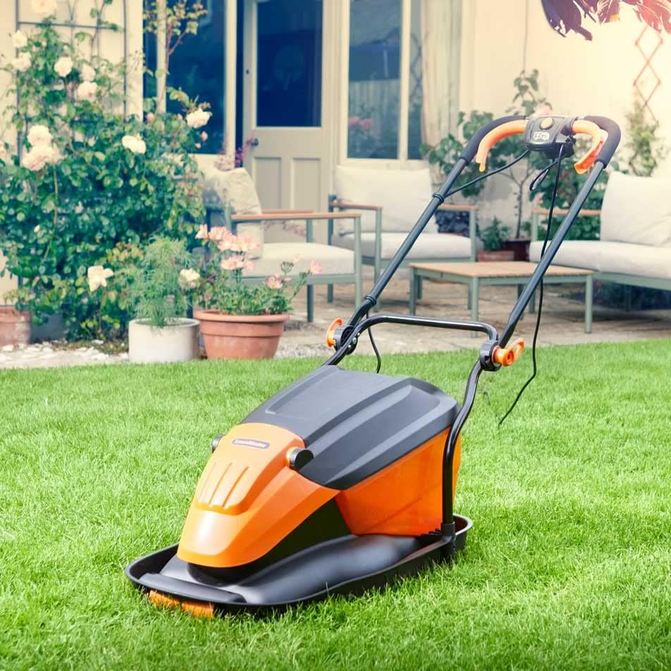 LawnMaster Tondeuse électrique 1800 W 36 cm – Boîte de collecte d'herbe, hauteurs de coupe réglables, pour pelouses moyennes à grandes