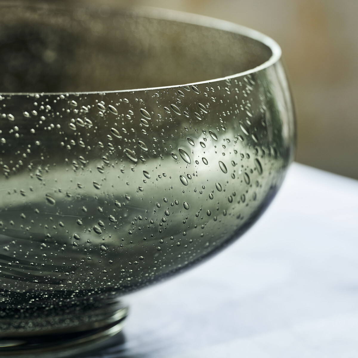 House Doctor - Skål - Rain - Glas - Grøn - Ø 18 CM