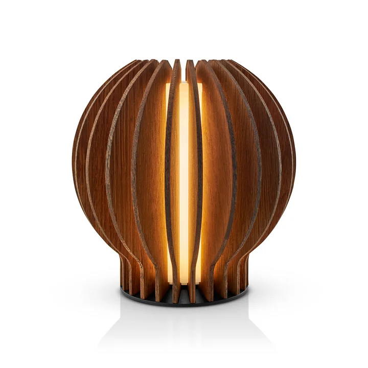Eva Solo - Radiant LED Akku-Leuchte, Ø 14 x H 15 cm, Eiche geräuchert