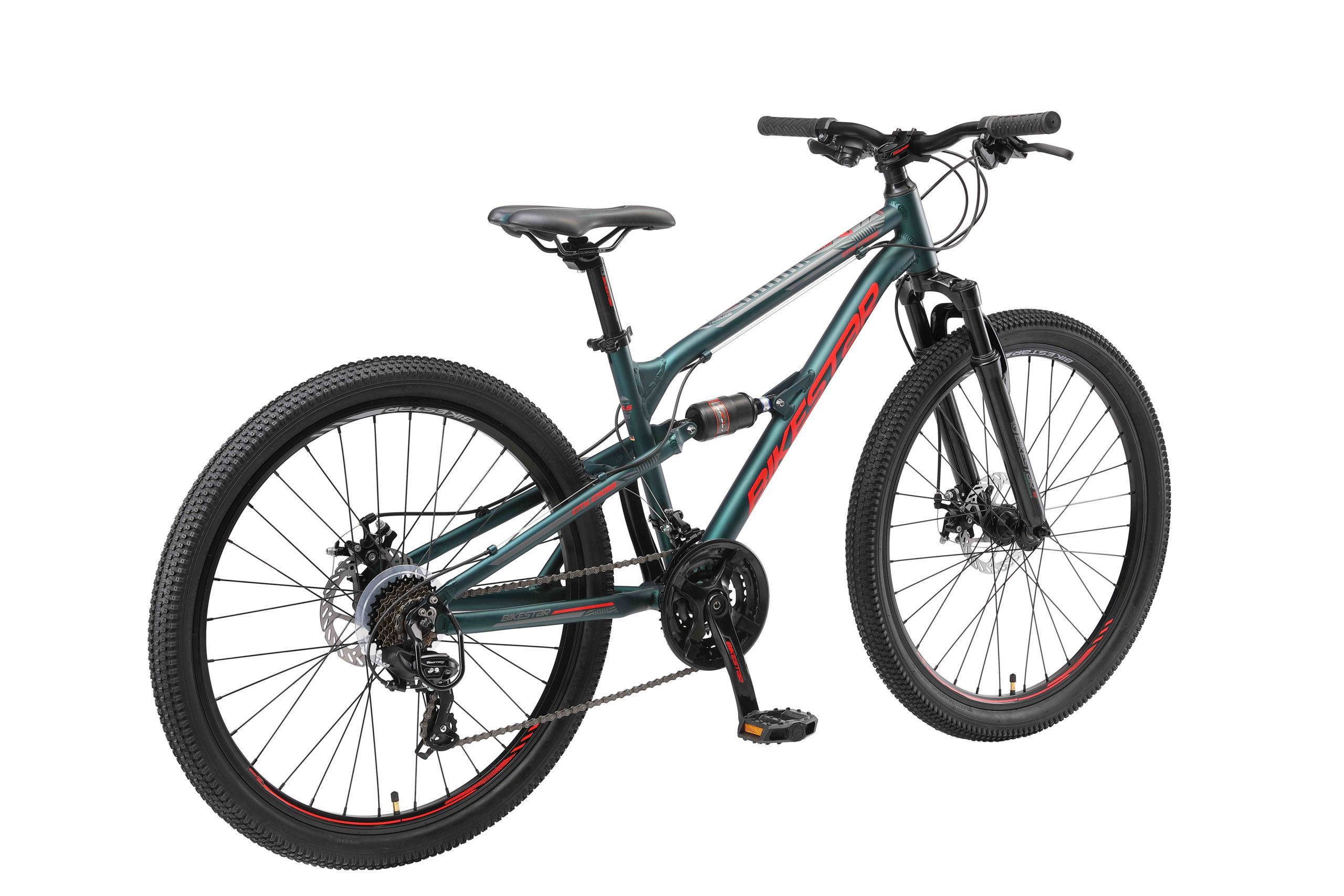 BikeStar MTB Fully, aluminium, 26 inch, 21 speed, groen