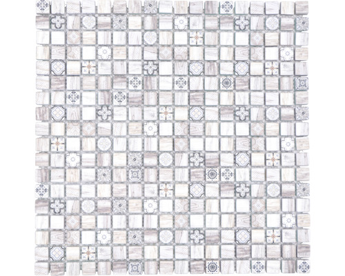 Glasmozaïek XCM RW79 bruin houtlook 30x30 cm