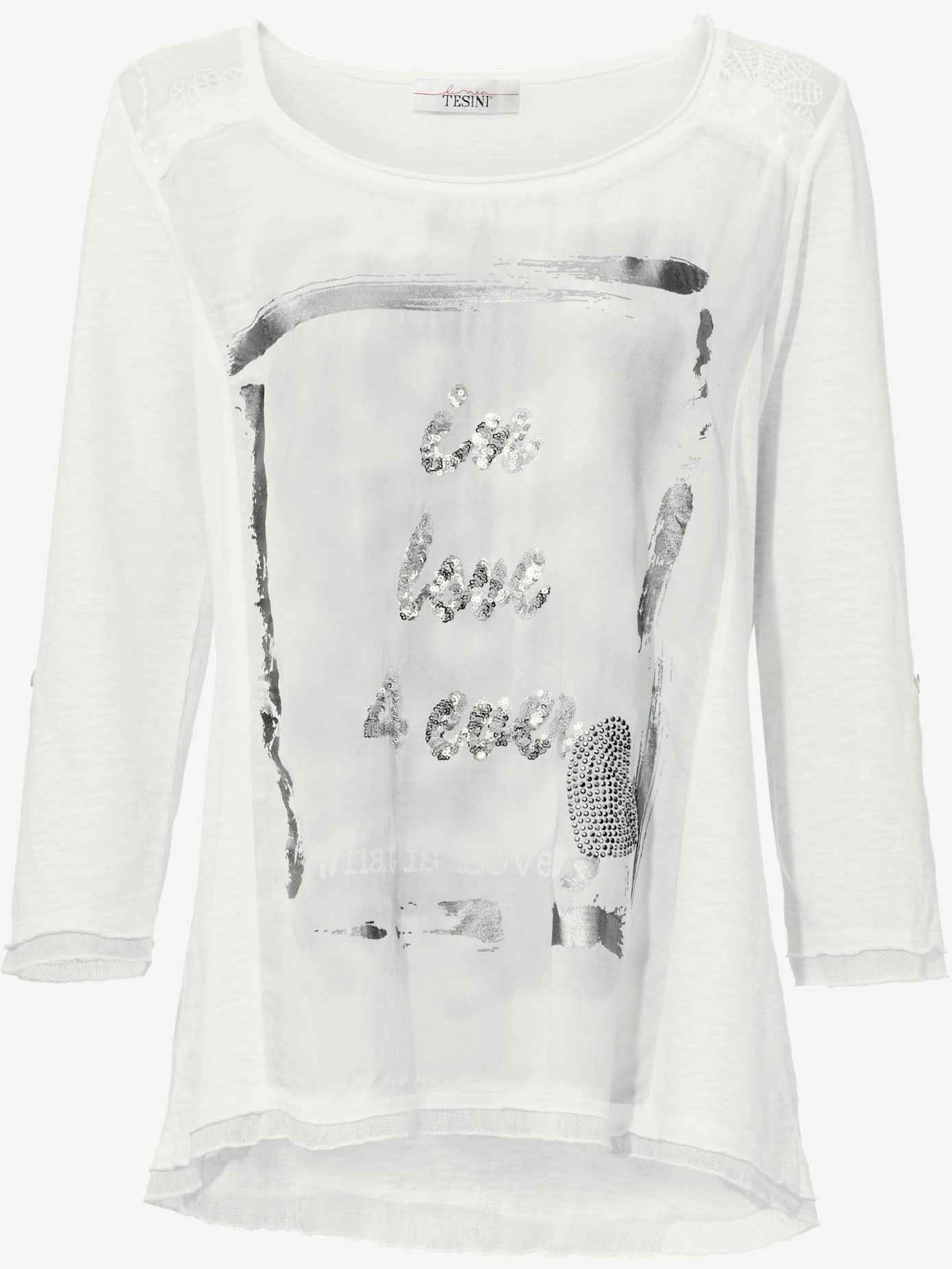 T-shirt imprimé aspect patchwork tendance