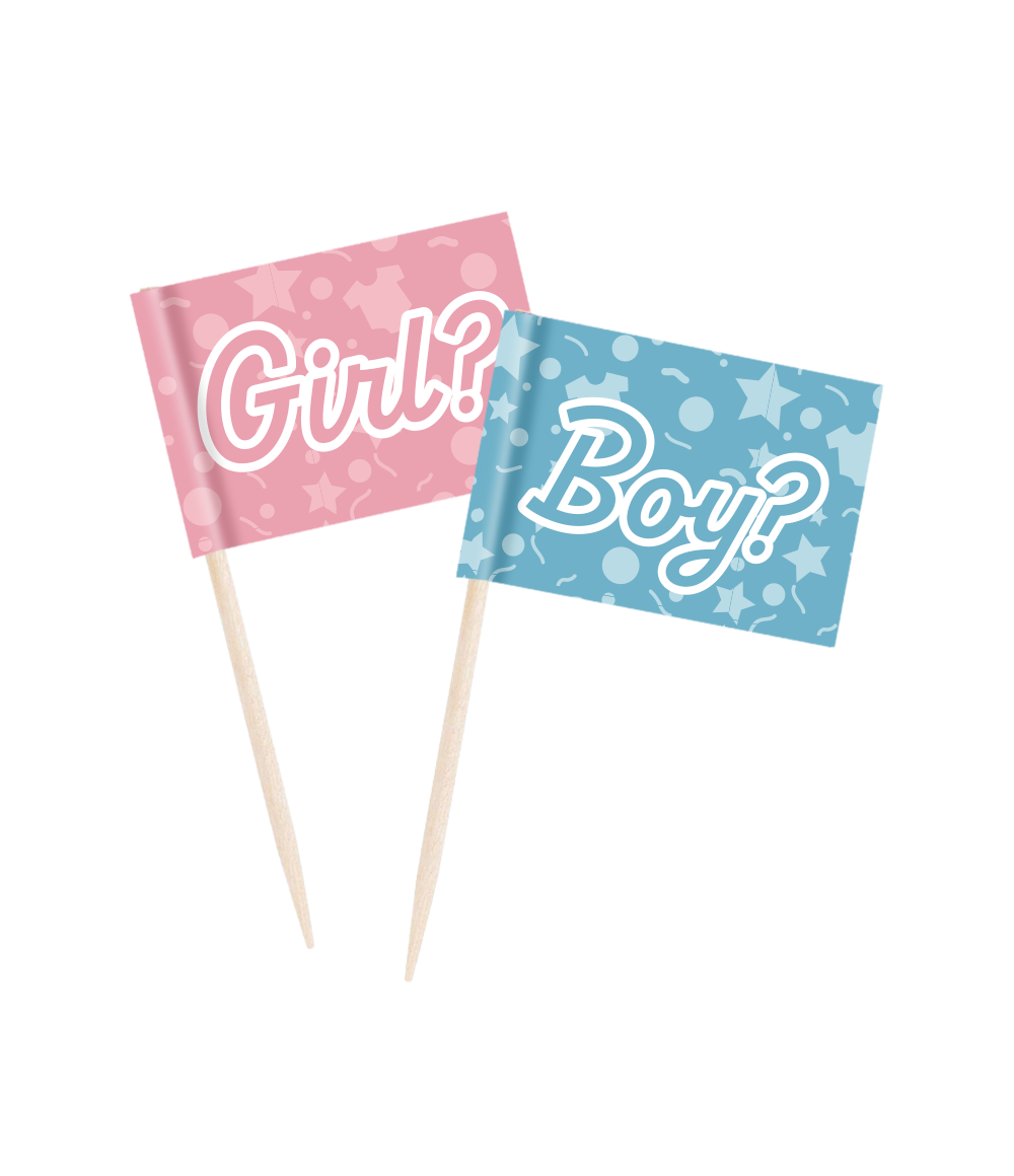 Gender Reveal Cocktailprikkers 50st