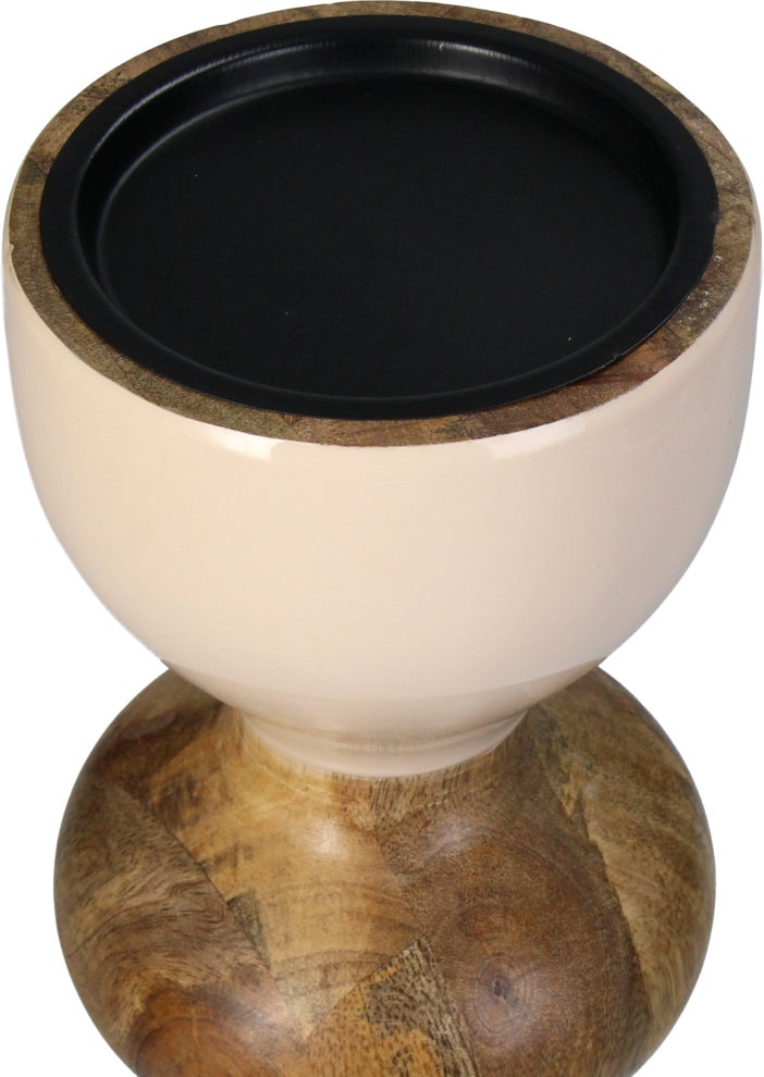 Kandelaar Louvre naturel / beige D 10 H 28 cm