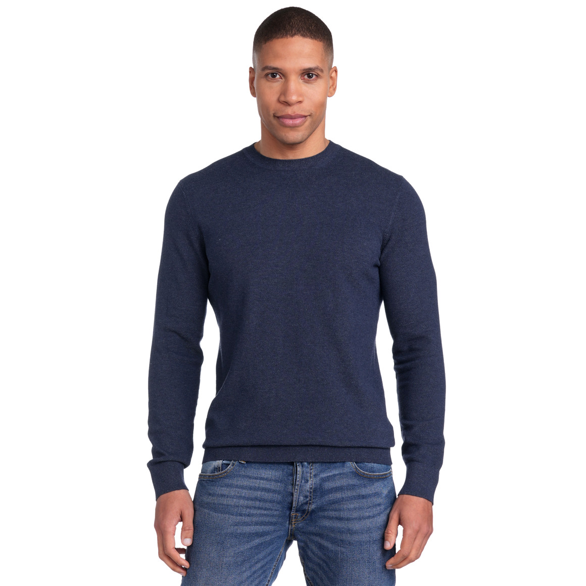VanVaan Herren Feinstrickpullover unifarben dunkelblau