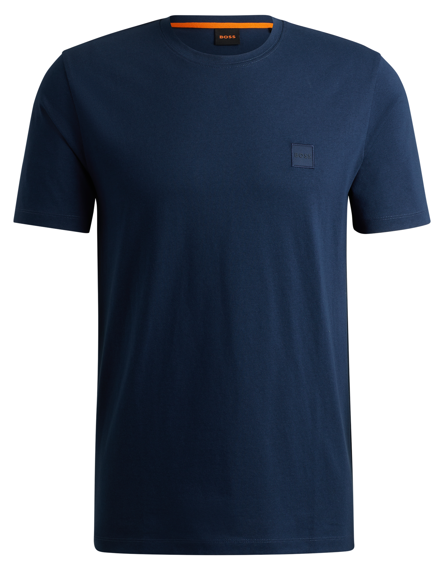 Tee-shirt à manches courtes col rond en coton | Bleu
