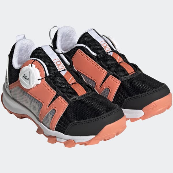 Chaussure trail ADIDAS TERREX AGRAVIC BOA K CORE BLACK/CRYSTAL WHITE/IMPACT ORANGE