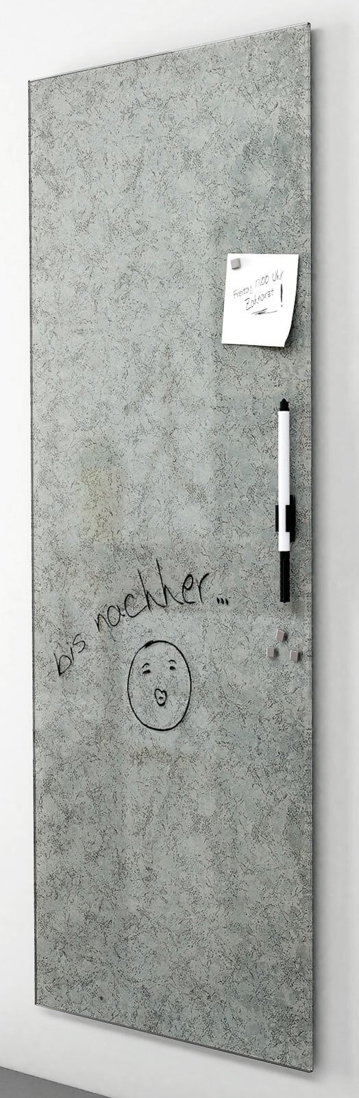 PRO ART Memoboard 80 x 30 cm Metall silber