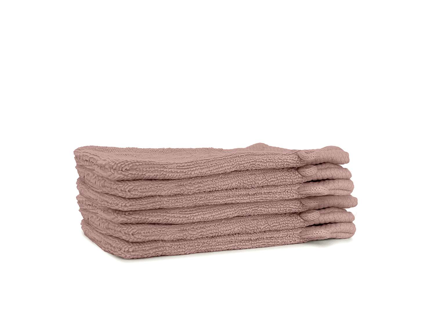 LINNICK Diamond Badstof Washand 100% Katoen 16x21cm - rose - set van 6