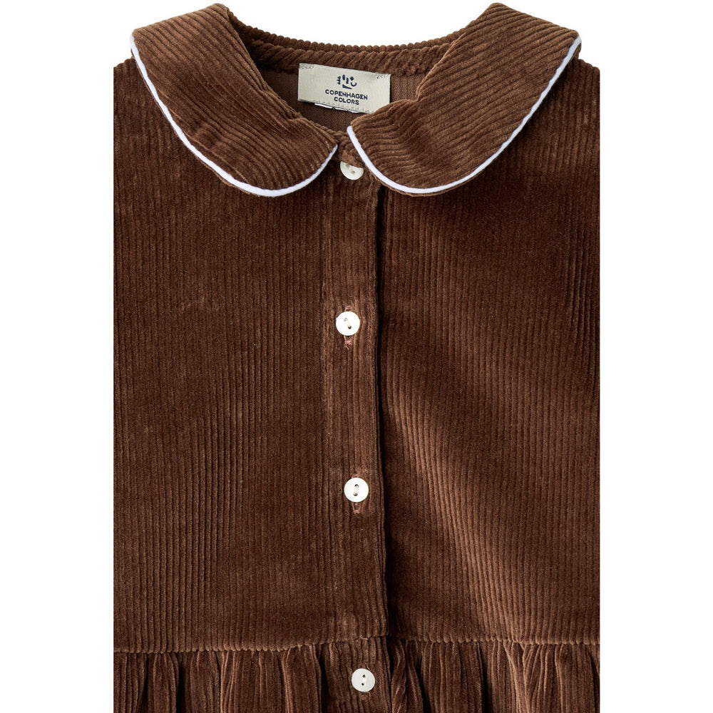 Køb COPENHAGEN COLORS Dk Brown Comb Corduroy Bluse W. Emb.
