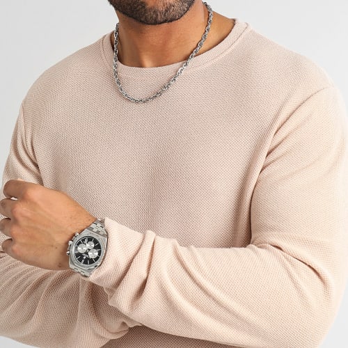Sweat Crewneck Texturé 0602 Beige