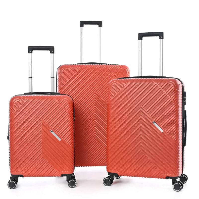 Lot de 3 valises rigides 337 Extensibles 55, 67 et 77 cm Rouge
