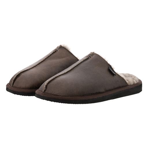 Shepherd Of Sweden Hugo Slippers, Stone Oiled Antique, 44