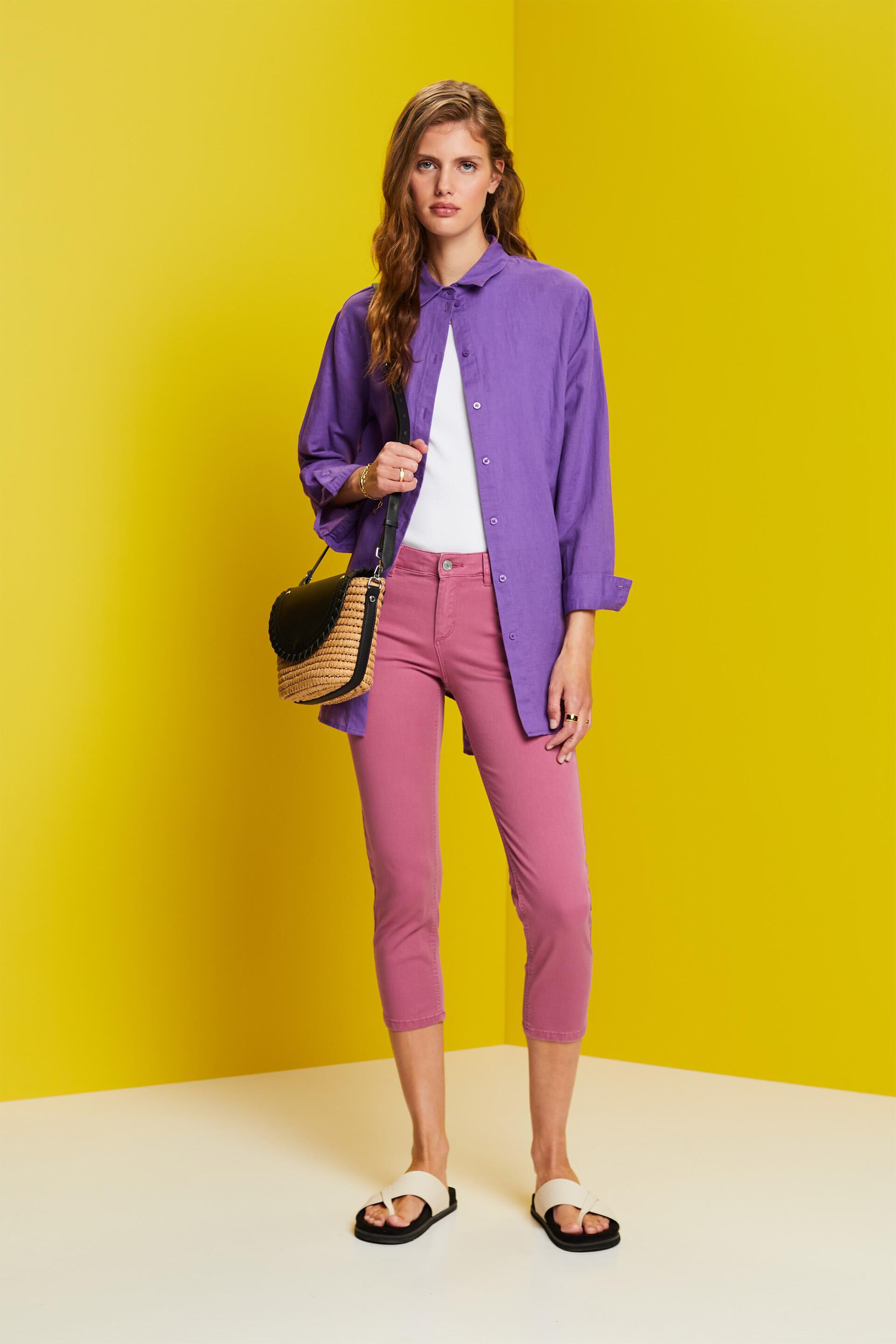 Pantalon corsaire en coton bio