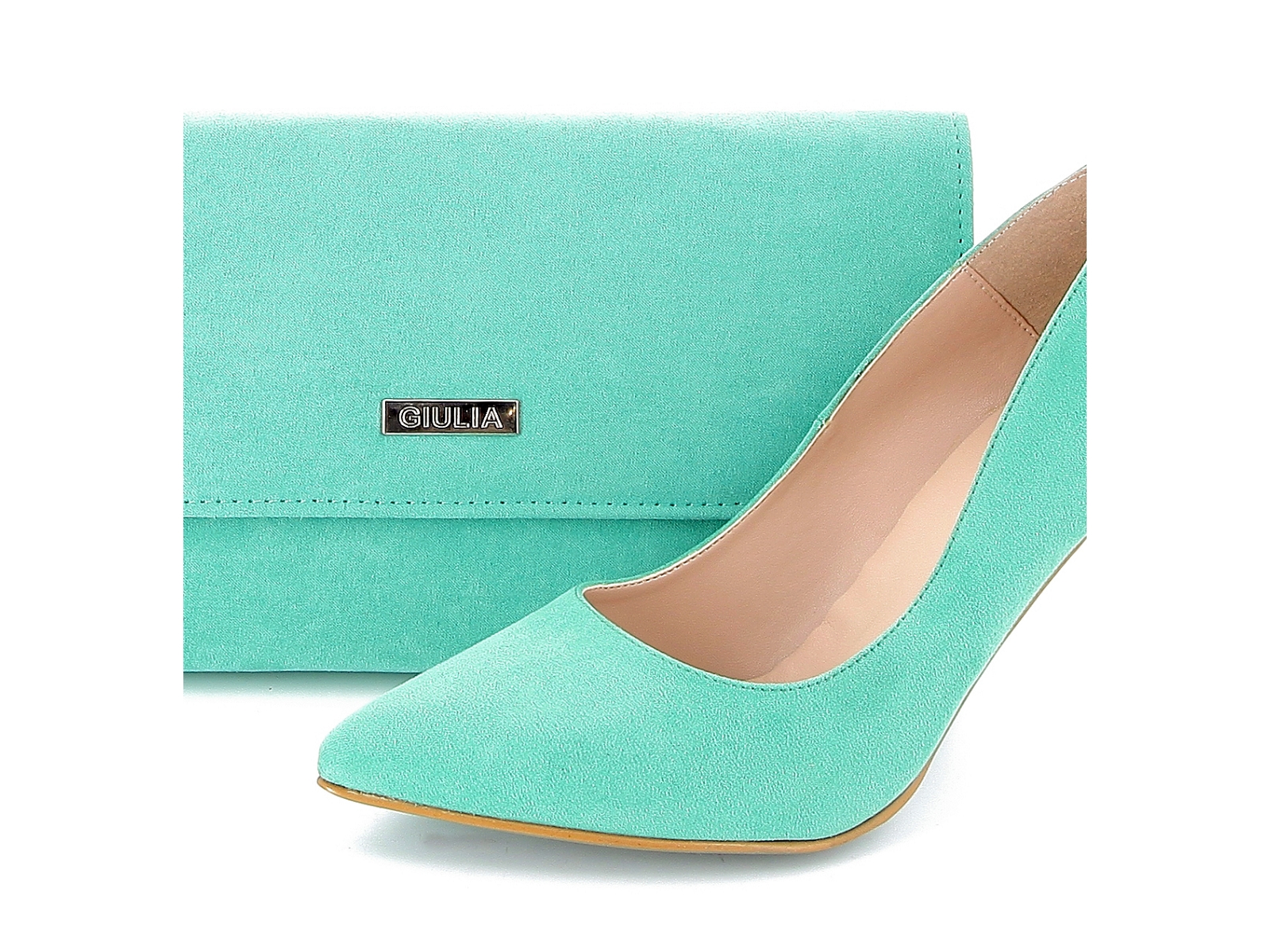 Giulia-HANDBAG G. velours Vert Clair
