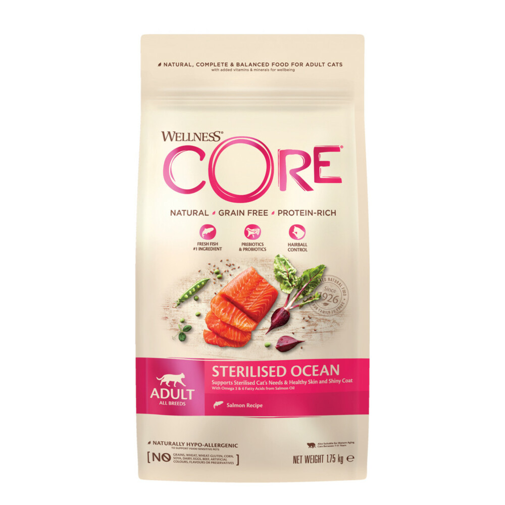 Wellness Core Kattenvoer Sterilised Zalm1,75 kg