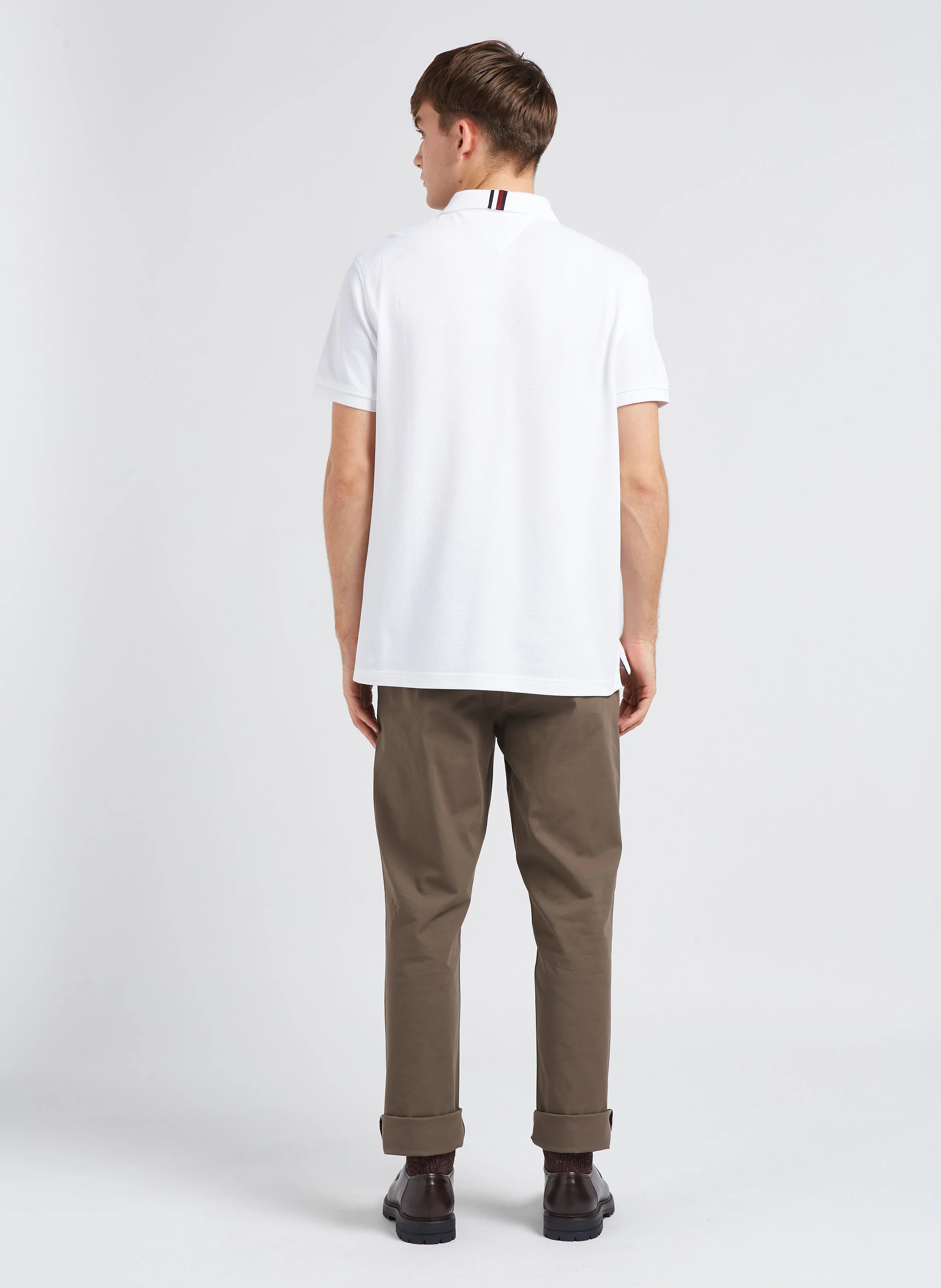 Pantalon chino en coton stretch | Kaki