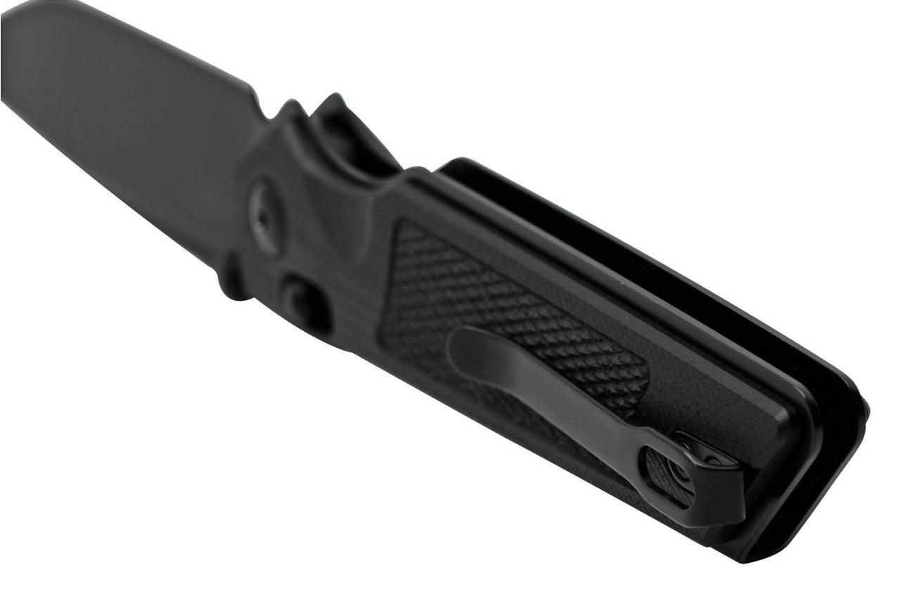 Real Steel Sacra TAC 7712B, K110 Plain Black G10, zakmes