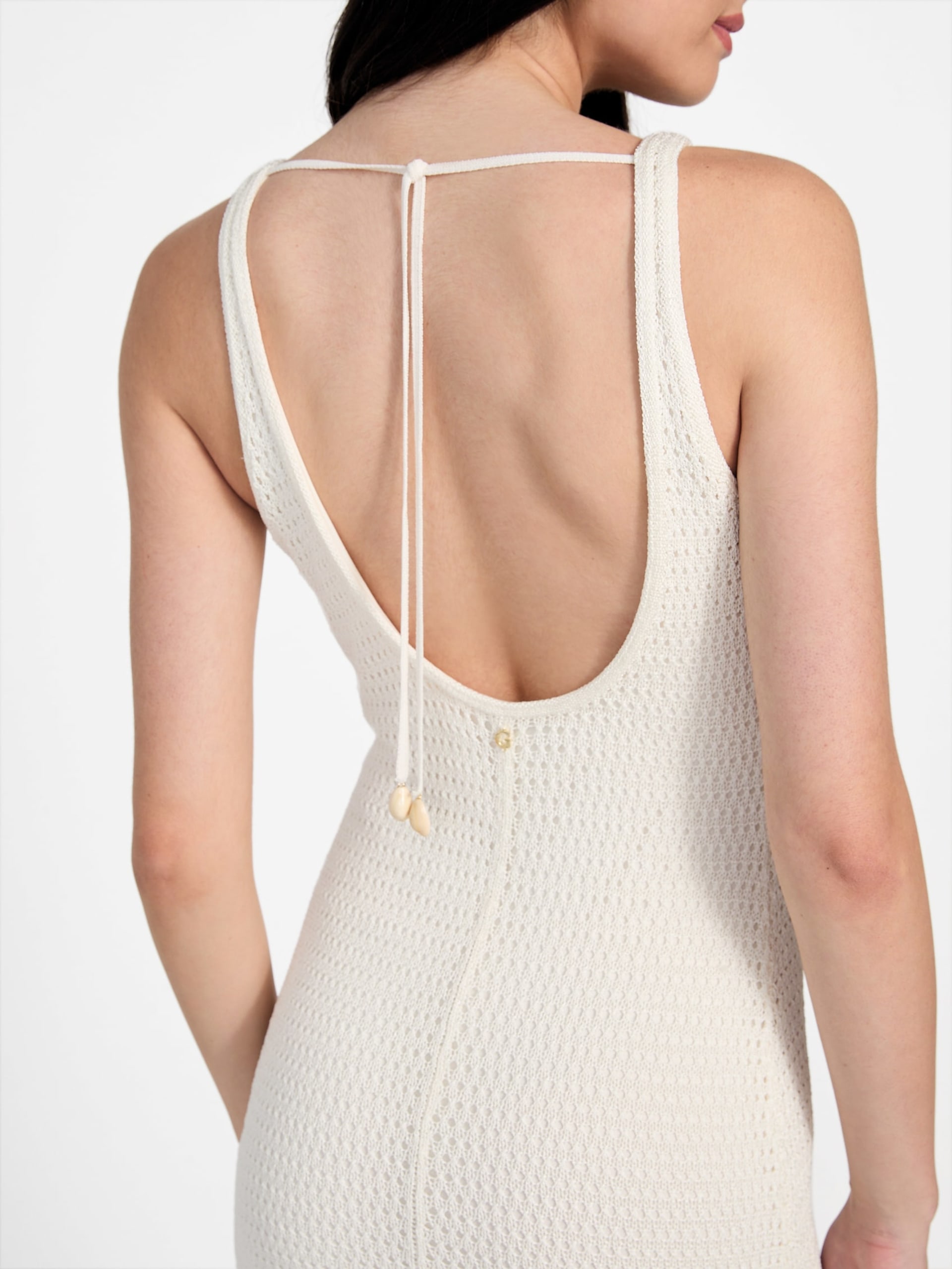 Vestido longo de crochê Verdes