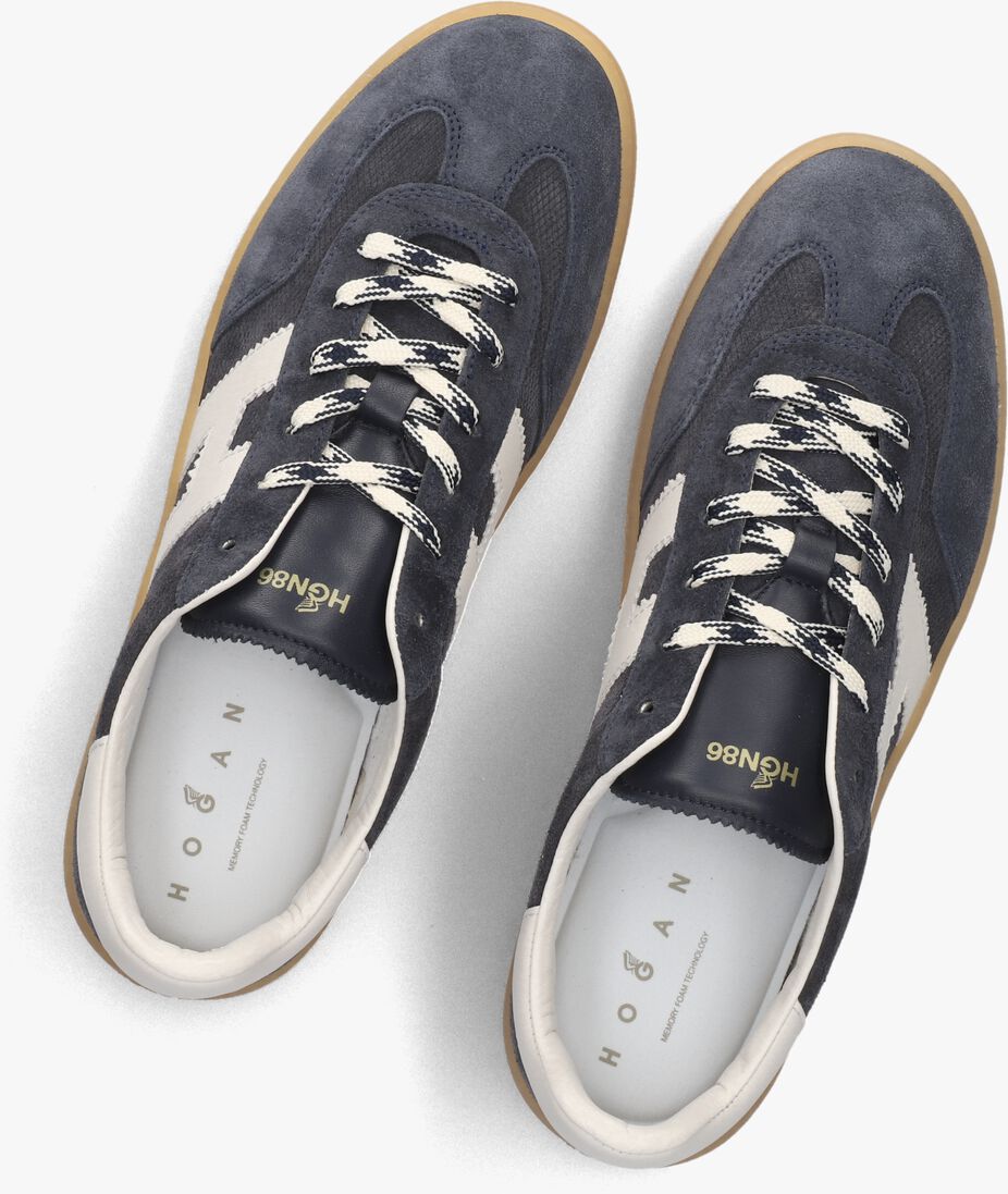 blauwe hogan lage sneakers cool allacciato h