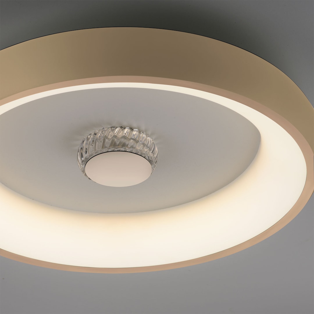 JUST LIGHT LED Deckenlampe VERTIGO 46 cm mattmessingfarbig