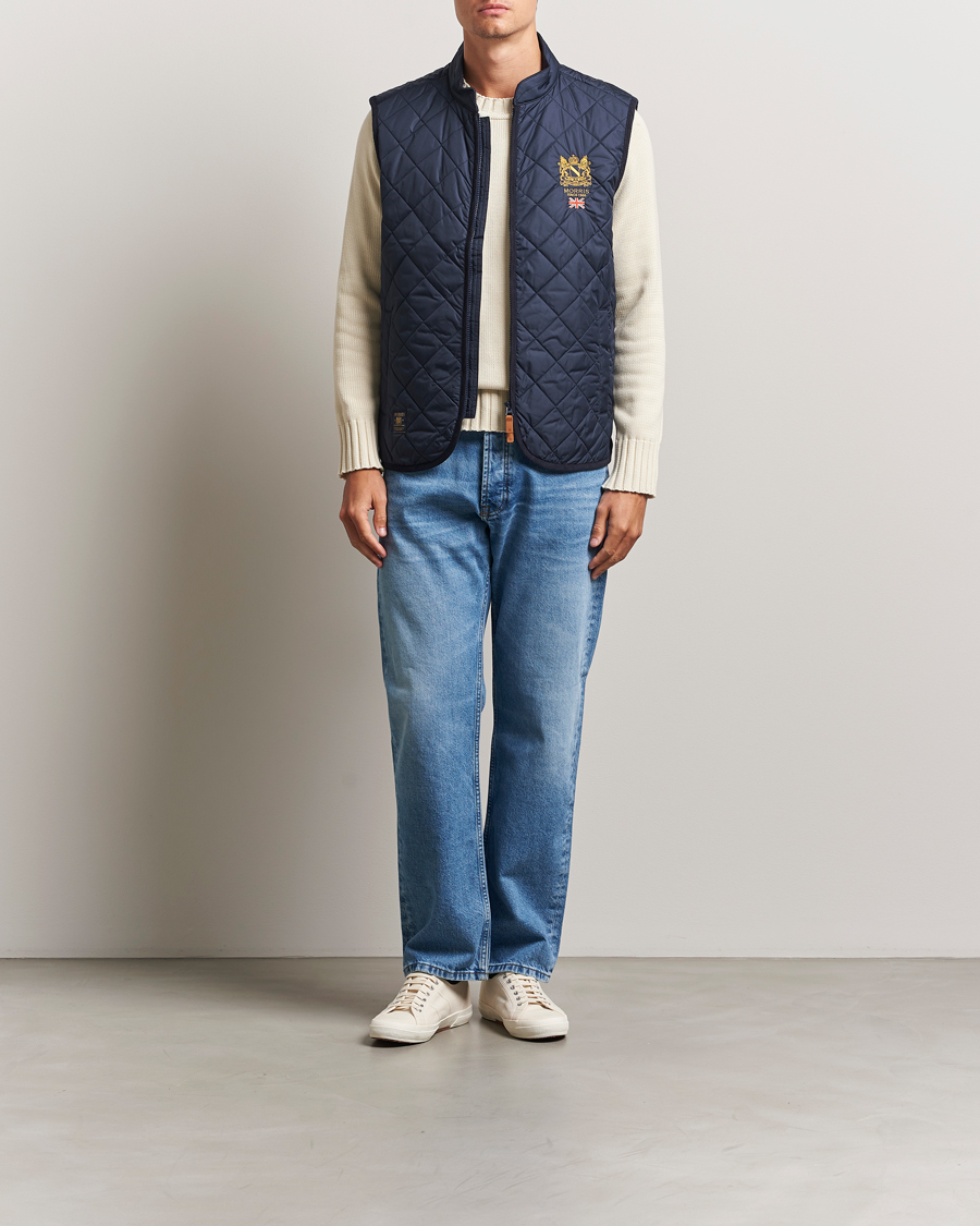 Morris Trenton Quilted Vest Old Blue
