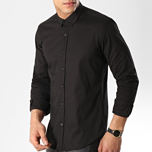 Chemise Manches Longues Slim Fit 158 Noir