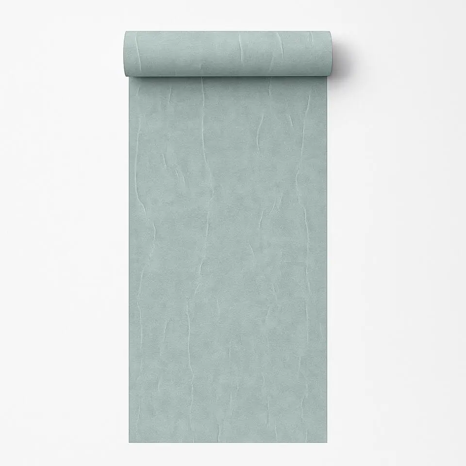 Dutch Wallcoverings Vliesbehang Renaissance watermarked fabric - aqua - 10mx53cm
