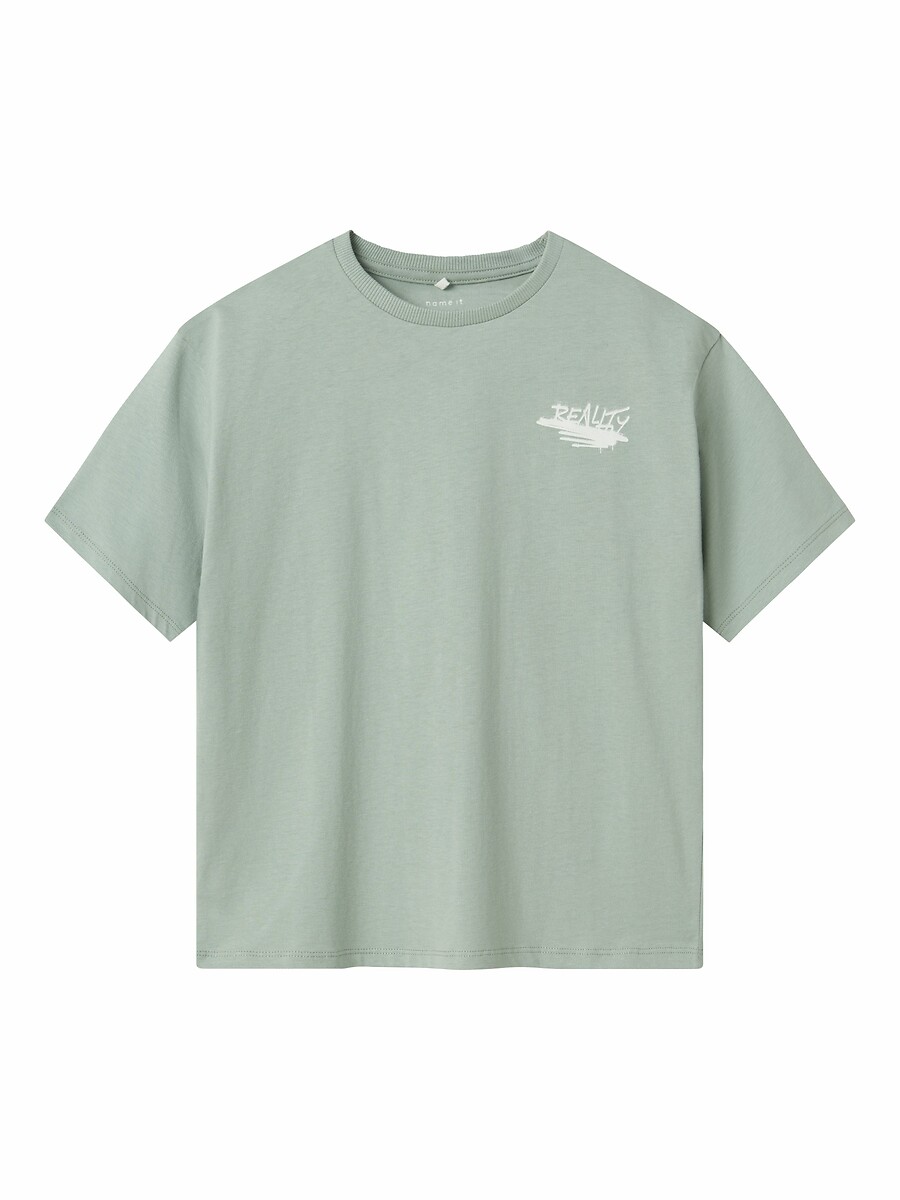 Nomeie como quiser<br>Camiseta de manga curta com estampa na frente e nas costas