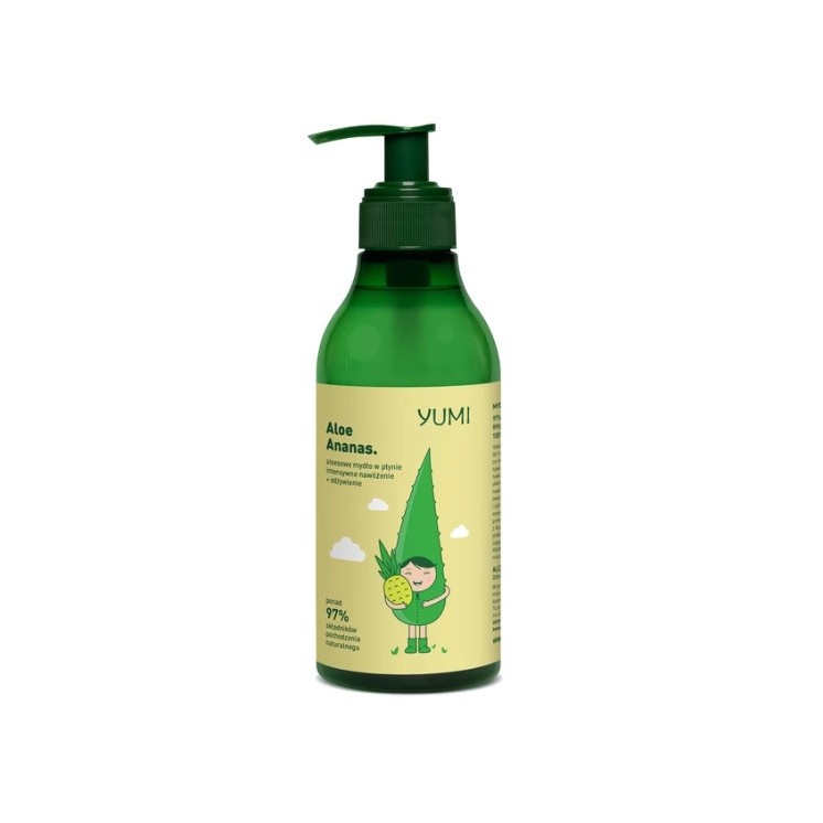Yumi Aloe Intensief hydraterende vloeibare handzeep Ananas 300 ml